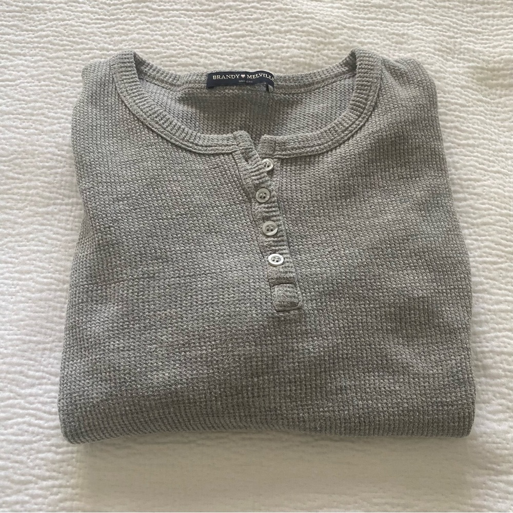 Brandy Melville Thermal Waffle Long Sleeve